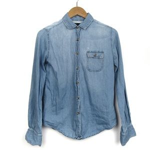 BDG Katie Chambray Button Down Shirt Ombre Small